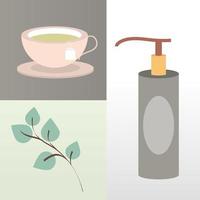 aromatherapy spa icons vector