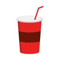 Red soda cup icon image Royalty Free Vector Image