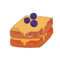 bread with fruits vector