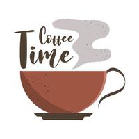 coffee time design vector