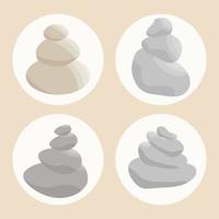 stack of smooth stones vector