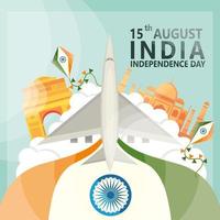 15 de agosto independencia de la india vector