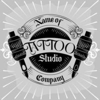 tattoo studio company vector