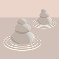 zen garden meditation stones vector