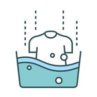 laundry shirt in bucket vector