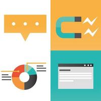 marketing and business set vector
