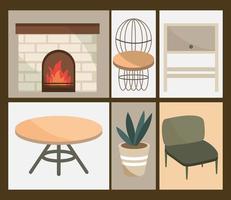 home decoration icon vector