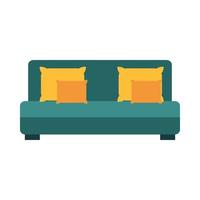 sofa with cushions vector