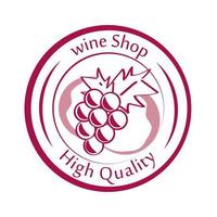 wine shop label vector