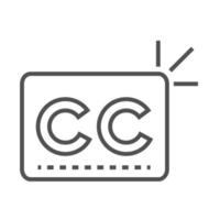 closed captioning symbol vector