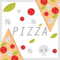 pizza fast food vector