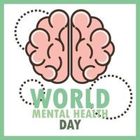 world mental health day vector