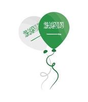 saudi arabia balloons flag vector