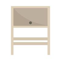 bedside table furniture vector