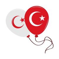 turkey in balloons vector