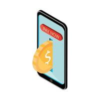 mobile pay now vector