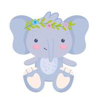 elefante de peluche de juguete vector