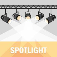 hanging spotlights stage vector