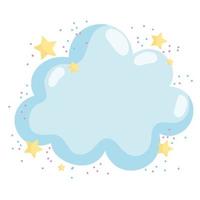 clouds stars weather cute vector