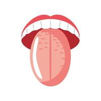 human tongue organ vector