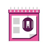 linterna de calendario árabe vector