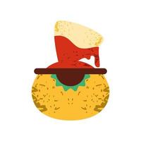 nacho with sauce vector