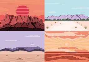 paisaje desierto árido vector