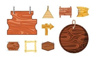 wooden boards rustic vector