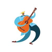 musician playing guitar vector