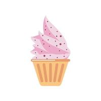 cupcake sweet dessert vector