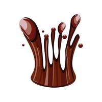 chocolate splash drops vector