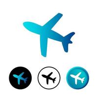 Abstract Flying Plane Icon Illustration vector