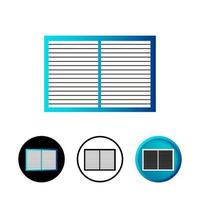 Modern Open Book Icon Illustration vector