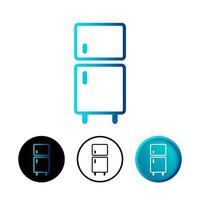 ilustración de icono de refrigerador moderno vector