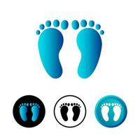 Abstract Child Footprint Icon Illustration vector