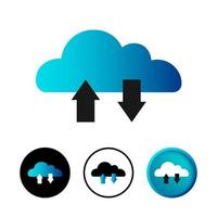 Abstract Cloud Storage Icon Illustration vector