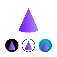 Abstract Cone Icon Illustration vector