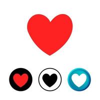 Modern Heart Emoji Icon Illustration vector
