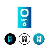 Abstract MP4 Player Icon Illustration vector