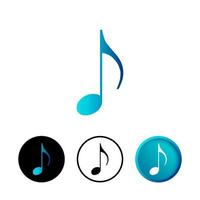 Abstract Music Note Icon Illustration vector