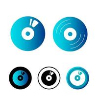 Abstract CD Icon Set vector