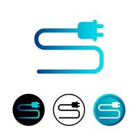 Abstract Power Socket Icon Set vector