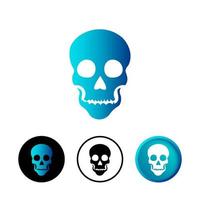 Abstract Human Skull Icon Illustration vector