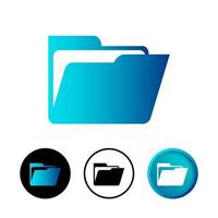 Abstract Folder Icon Illustration vector