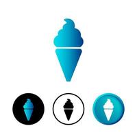 Ilustración de icono de helado abstracto vector