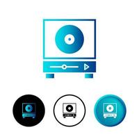 Abstract DVD Player Icon Illustration vector