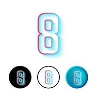 Abstract Number 8 Icon Illustration vector