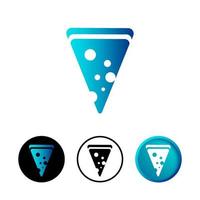 Ilustración de icono de rebanada de pizza abstracta vector