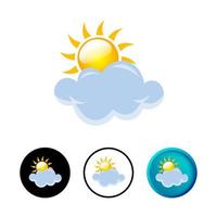Modern Party Sunny Weather Icon Illustration vector
