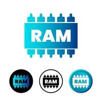 Abstract Ram Memory Icon Set vector